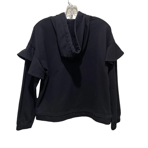 Laundry by Shelli Segal ruffle sleeve Sweatshirt black size small - Picture 7 of 8